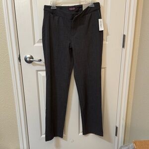 Roz & Ali Dark Gray Women's Trousers